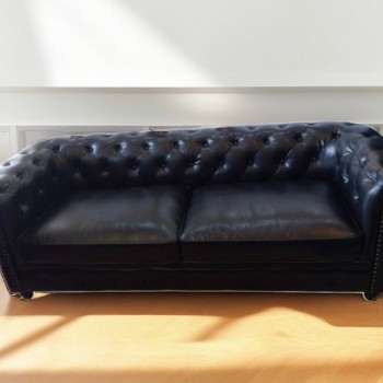 كنب جلد اسود فاخر ثلاثي بتصميم اروبي مثالي للمكتب -22514 كنب جلد اسود فاخر ثلاثي بتصميم اروبي مثالي للمكتب -22514