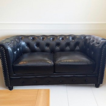 كنب جلد اسود فاخر ثنائي بتصميم اروبي مثالي للمكتب -521421 كنب جلد اسود فاخر ثنائي بتصميم اروبي مثالي للمكتب -521421