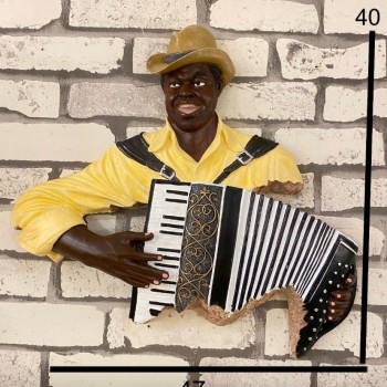 ديكور عازف جداري فايبر منحوت-4-4975