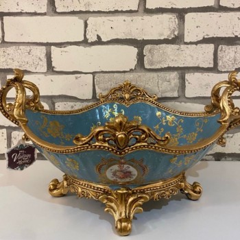 صحن تقديم سيراميك بتصميم اوربي كلاسيك-5981