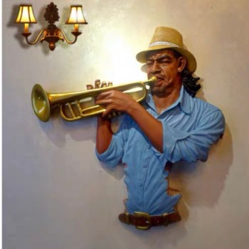 ديكور عازف جداري فايبر منحوت-6-4975