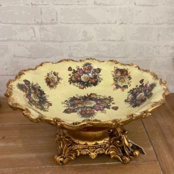 صحن تقديم سيراميك بتصميم فكتوري انيق -5963