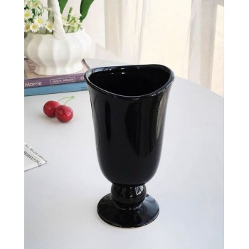 فازه زجاج اسود مثالي لديكور المنزل -6961