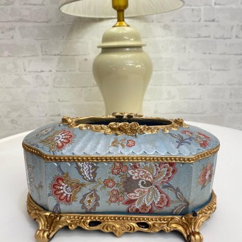 علبه مناديل سيراميك بتصميم اوربي  كلاسيك -6556