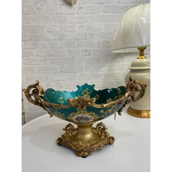 صحن تقديم سيراميك فاخر بتصميم اوربي كلاسيك -6546