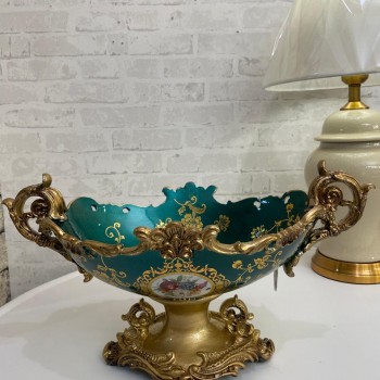 صحن تقديم سيراميك فاخر بتصميم اوربي كلاسيك -6546