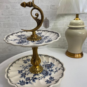 حامل الحلويات سيراميك بتصميم اوربي فاخر -6625 حامل الحلويات سيراميك بتصميم اوربي فاخر -6625