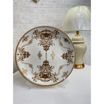 صحن تقديم سيراميك بنقوش انيقه -6568