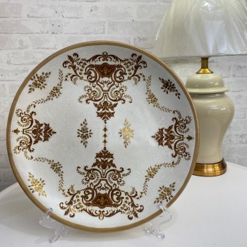 صحن تقديم سيراميك بنقوش انيقه -6568