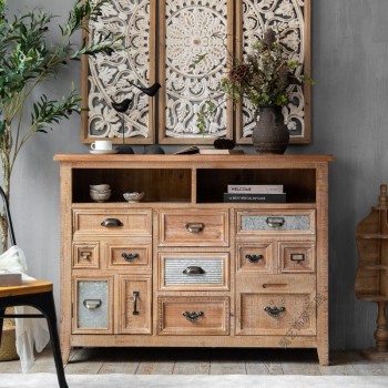 كونسول جداري خشب طبيعي مثالي لغرفة المعيشه -23214