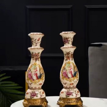 شمعدان سيراميك بتصميم فكتوريا-L6704 شمعدان سيراميك بتصميم فكتوريا-L6704