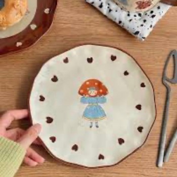 صحن سراميك برسوم جميله L3518