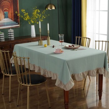 مفرش مستطيل مكشكشه قماش قطني L3828