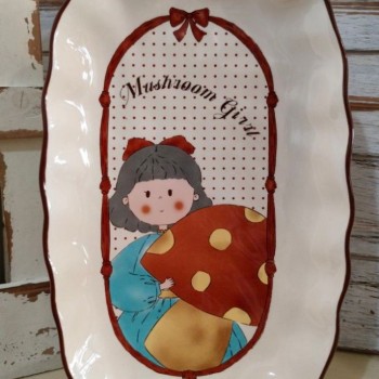 صحن سراميك برسوم جميله -3519