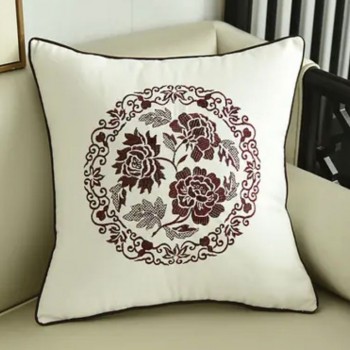 مخده مطرزه قماش قطن ملائم لديكور غرفة المعيشه 3-L3759