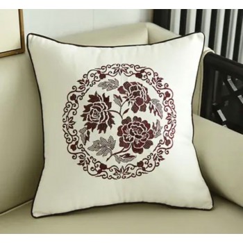 مخده مطرزه قماش قطن ملائم لديكور غرفة المعيشه 3-L3759 مخده مطرزه قماش قطن ملائم لديكور غرفة المعيشه 3-L3759