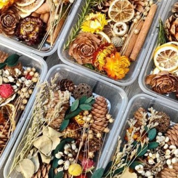 زهور مجففه الطبيعيه مع زيت عطري رائحه منتشره 3534