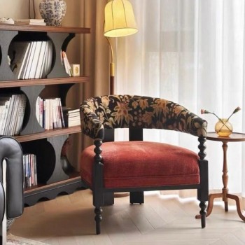 كنب مفرد بتصميم مودرن بارجل خشب طبيعي 7303