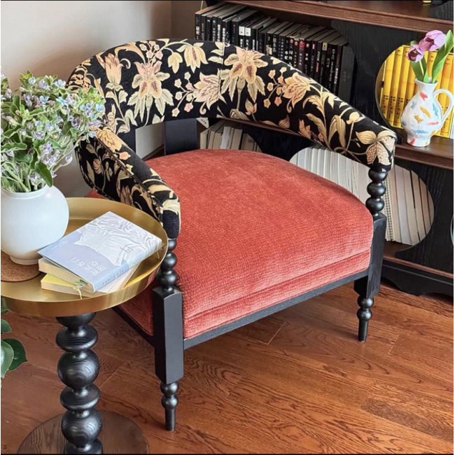 كنب مفرد بتصميم مودرن بارجل خشب طبيعي 7303