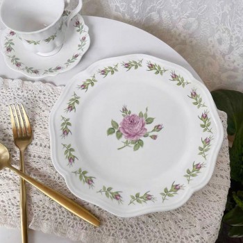 صحن سيراميك بتصميم ريفي اوربي متوفر الحجمين 7143