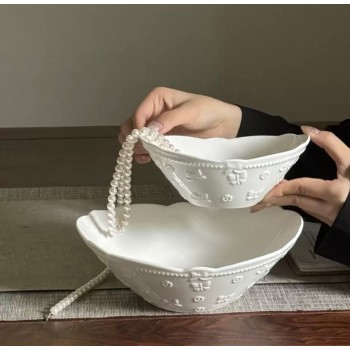 صحن عميق سيراميك بتصميم اوربي متوفر بحجمين 7237