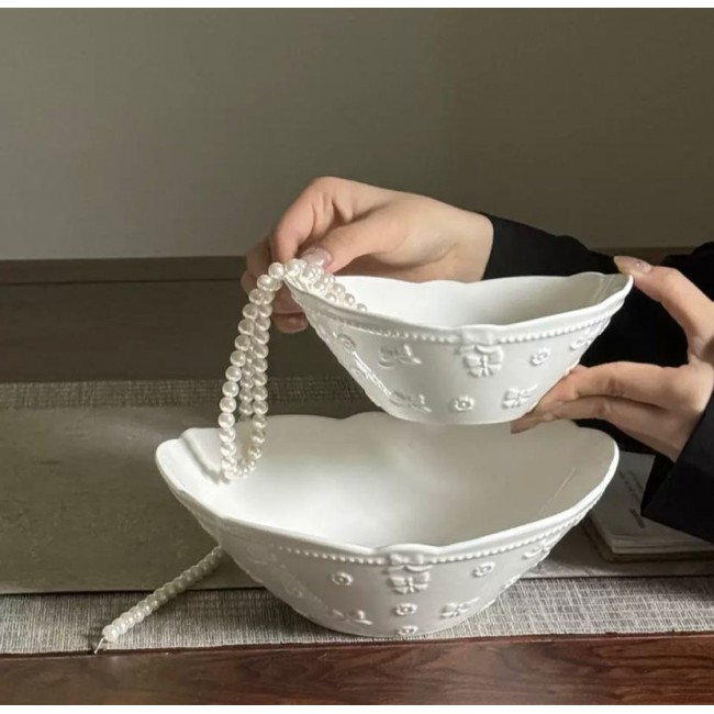 صحن عميق سيراميك بتصميم اوربي متوفر بحجمين 7237