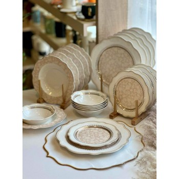 طقم سفره ملكي ستة اشخاص 24قطعه6055