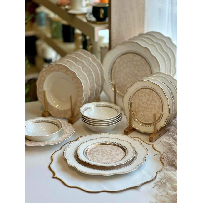 طقم سفره ملكي ستة اشخاص 24قطعه6055