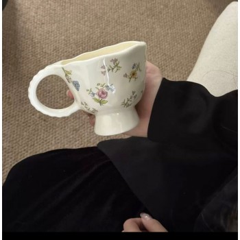 كوب سيراميك زخارف الورد 7239