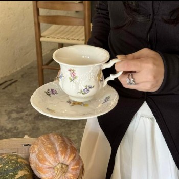 كوب وصحن سيراميك مورد بتصميم اوربي 7230 كوب وصحن سيراميك مورد بتصميم اوربي 7230