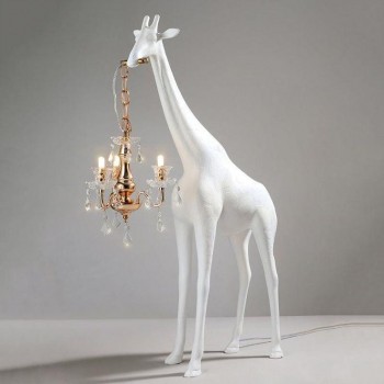 وحده اضاءه سيراميك بتصميم زرافه برتفاع 100cm  7357