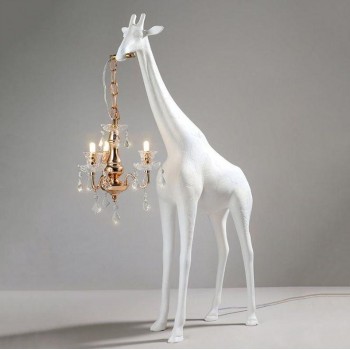 وحده اضاءه سيراميك بتصميم زرافه برتفاع 100cm  7357