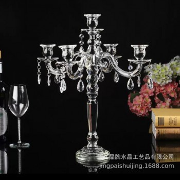 شمعدان كريستال زجاج6 اذرع فاخر 7315