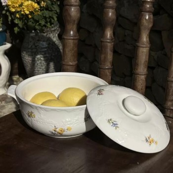 اناء بغطاء سيراميك بتصميم اوربي فاخر 7236