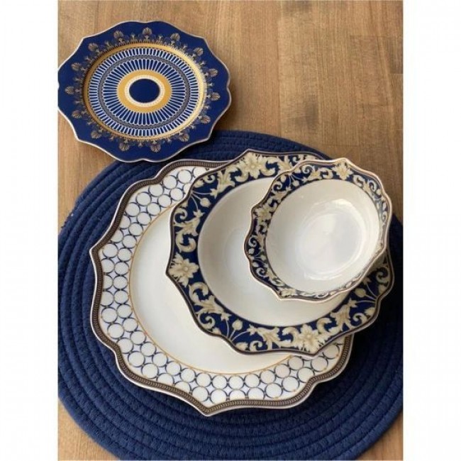 طقم صحون سفره ملكي ستة اشخاص 24 قطعه6057
