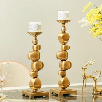 شمعدان معدن مودرن متوفر حجمين 5946