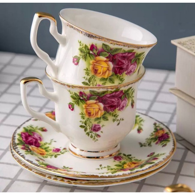 طقم شاي سيراميك بتصميم اوربي 7362