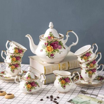 طقم شاي سيراميك بتصميم اوربي 7362