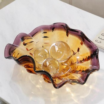 صحن تقديم مودرن زجاج شفاف فاخر 6120 صحن تقديم مودرن زجاج شفاف فاخر 6120