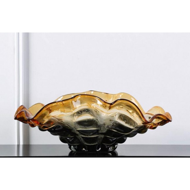 صحن تقديم مودرن زجاج شفاف 6115