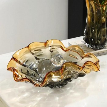 صحن تقديم مودرن زجاج شفاف 6115 صحن تقديم مودرن زجاج شفاف 6115