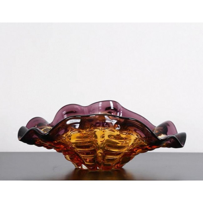 صحن تقديم مودرن زجاج شفاف فاخر 6120