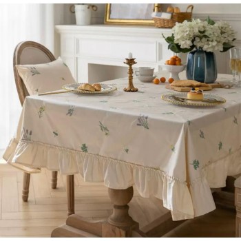 مفرش طعام مطرز بتصميم ريفي انيق مقاس  150cm*180cm-7806