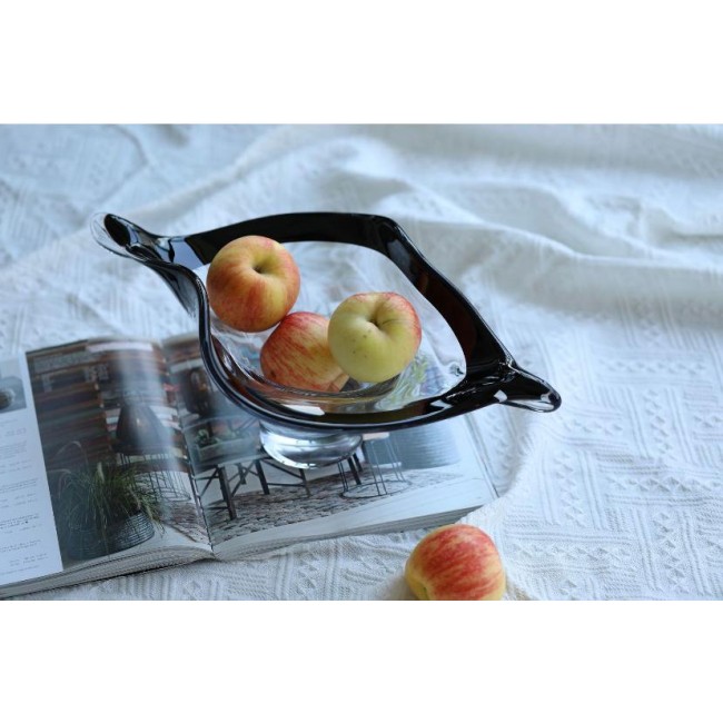 صحن تقديم مودرن زجاج شفاف انيق 6121