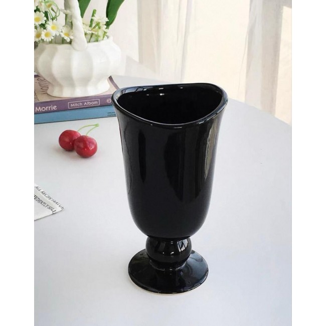 فازه سيراميك اسود مثالي لديكور المنزل 6960