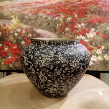 فازه مزخرفه بالزهور فخار 4155