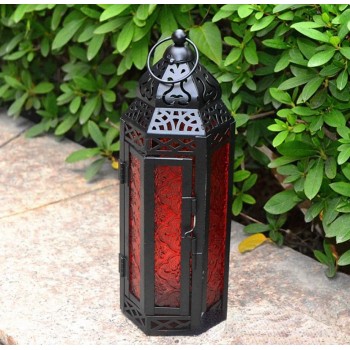 شمعدان معدن بتصميم فانوس -3724 شمعدان معدن بتصميم فانوس -3724