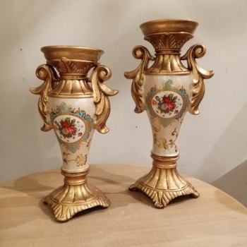 شمعدان  طقم كلاسيكي فاخر  بحجمين  -4085