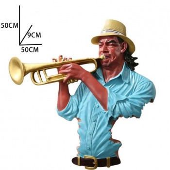 ديكور عازف جداري فايبر منحوت 1-4976