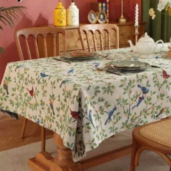 مفرش طاوله كتان قطني مستطيل -L3831 مفرش طاوله كتان قطني مستطيل -L3831